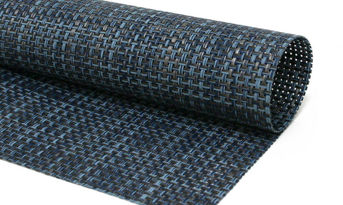 Front Of The House Basketweave Indigo Mat, 16 x 12 inch -- 12 per case.