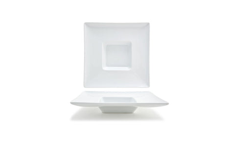 Front Of The House Mod Square White Bowl, 10.5 inch -- 6 per case.