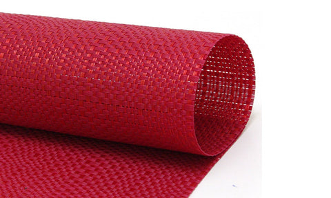 Front Of The House Random Weave Red Mat, 16 x 12 inch -- 12 per case.
