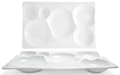Front Of The House Harmony Porcelain Bento Platter, 15.5 x 10 inch -- 4 per case