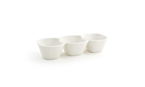 Front Of The House Eurowhite Triple Mod Bowl -- 6 per case