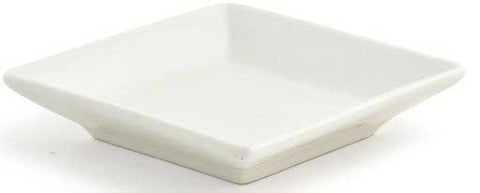 Front Of The House Kyoto Square Eurowhite Dish, 3.5 inch -- 12 per case
