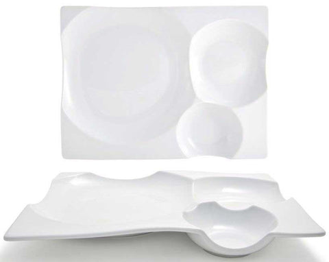 Front Of The House Harmony Bento Plate, 12 x 9 inch -- 4 per case