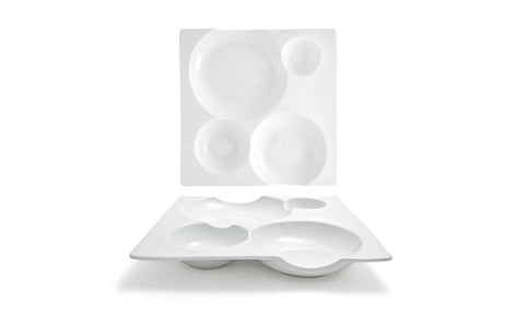 Front Of The House Harmony Bento Square Plate, 10.5 inch -- 4 per case