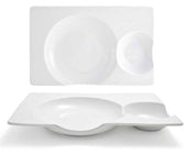 Front Of The House Harmony Bento Plate, 11 x 7 inch -- 6 per case