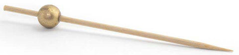Front Of The House Gold Ball Pick, 4 1/2 Inch -- 6 per case