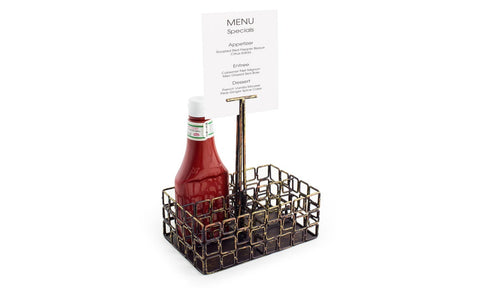 Front Of The House Large Coppered Link Holder with Handle -- 6 per case.
