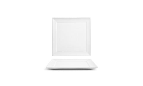 Front Of The House Spiral Square Plate, 7.5 inch -- 12 per case.