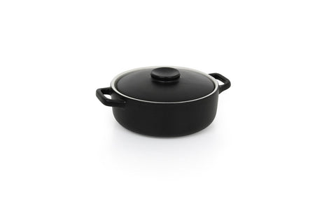 Front Of The House Kiln Porcelain Round Ovenware Dish with Lid, 21 Ounce -- 4 per case.
