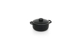 Front Of The House Round Kiln Black Ovenware Dish with Lid, 7 Ounce -- 12 per case.