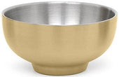 Front Of The House Brushed Stainless Round Matte Brass Harmony Bowl, 4.25 x 2.25 x 2.25 inch -- 6 per case