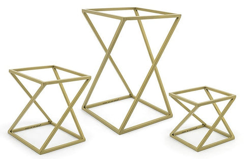 Front Of The House Matte Brass Twist Riser