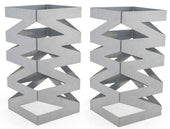 Front Of The House Silver Zig Zag Riser, 13 inch