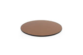 Front Of The House Amber Tempered Glass Round Buffet Board, 14 inch Diameter -- 2 per case.