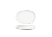 Front Of The House Artefact Porcelain Oval White Plate, 13 x 9 x 0.75 inch -- 4 per case