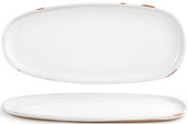 Front Of The House Artefact Porcelain White Oval Plate, 11 x 5 inch -- 12 per case