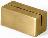 Front Of The House Brushed Stainless Matte Brass Menu/Sign Holder, 1.5 x 0.75 x 0.75 inch -- 12 per case