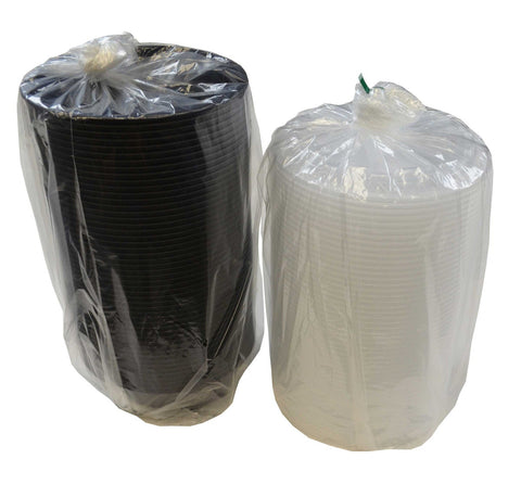 Cubeware Round Crown Plastic Reusable Microwavable Container with Clear Lid Set, 18 Ounce -- 150 set per case.