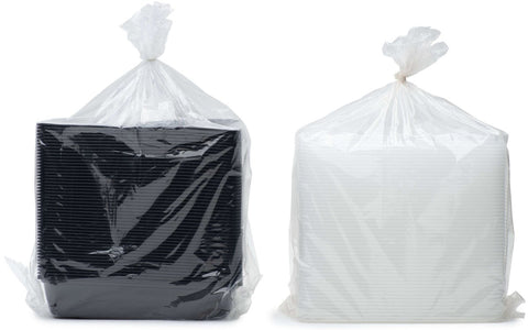 Cubeware Black Reusable Container with Vented Clear Lid Set -- 100 set per case