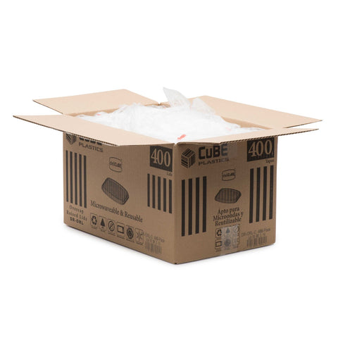 Cube Clear Overcap Raised Lid Only -- 400 per case.