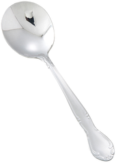 Winco Elegance Mirror Finish 18/0 Stainless Steel Heavyweight Bouillon Spoon -- 600 per case