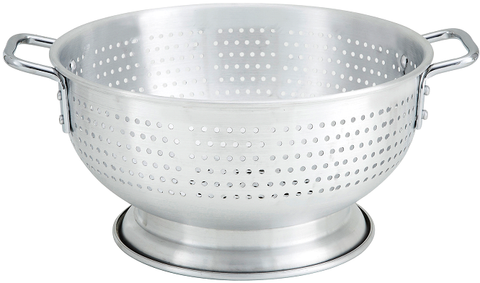 Winco Aluminum Colander with Base and Handle, 8 Quart -- 6 per case