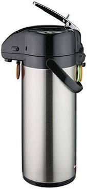 Winco Stainless Steel Lever Top Lined Airpot, 3 Liter -- 6 per case