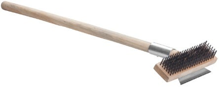 Winco Pizza Oven Scraper with 27 inch Wooden Handle -- 12 per case