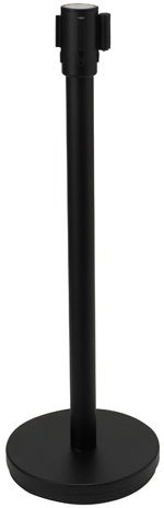 Winco Black Crowd Control Guidance Steel Post -- 2 per case