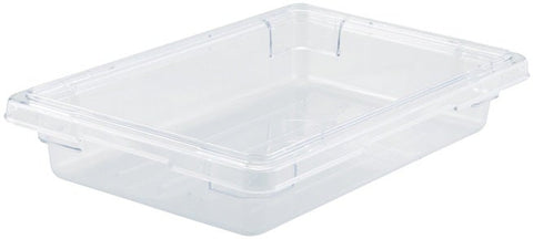 Winco Polycarbonate Clear Half Size Food Storage Box, 12 x 18 x 3.5 inch -- 12 per case