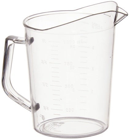 Winco Polycarbonate Measuring Cup, 1 Quart -- 36 per case