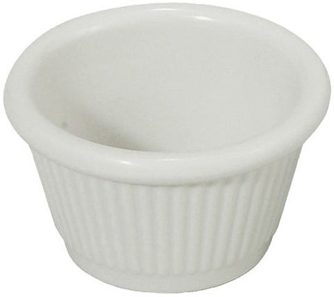 Winco White Fluted Ramekin, 1.5 Ounce -- 96 per case