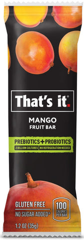 Thats It Mango Probiotic Fruit Bar, 1.2 Ounce -- 144 per case