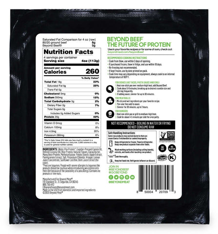 Beyond Meat Beyond Beef Plant Based Ground Beef, 1 Pound -- 12 per case