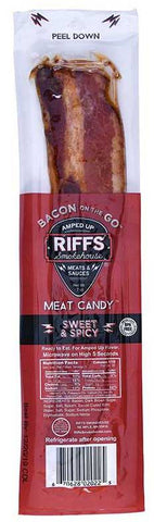 Riffs Smokehouse Bacon on the Go Sweet and Spicy Meat Candy, 0.7 Ounce -- 144 per case