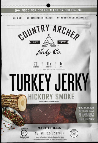 Country Archer Hickory Smoked Turkey Jerky, 2.5 Ounce -- 12 per case
