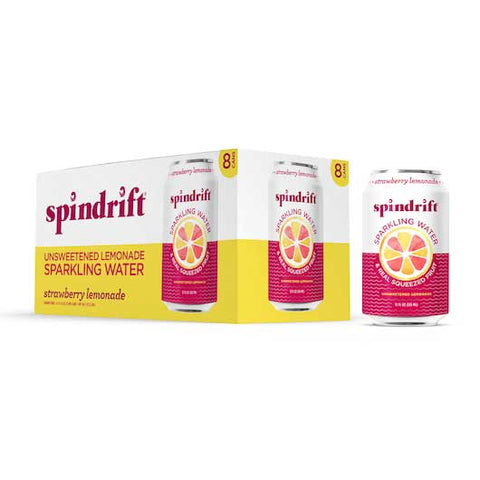 Spindrift Strawberry Lemonade Sparkling Water, 12 Fluid Ounce -- 24 per case