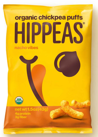 Hippeas Organic Chickpea Puffs - Nacho Vibes, 1.5 Ounce -- 12 per case.