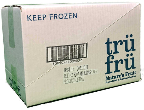 Tru Fru Grab and Share Hyper Chilled Whole Raspberries in White and Milk Chocolate, 8 Ounce -- 6 per case