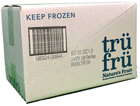 Tru Fru Grab and Share Hyper Chilled Whole Raspberries Immersed in White and Dark Chocolate, 8 Ounce -- 6 per case