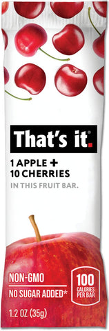 Thats It Apple Plus Cherry Individually Wrapped Fruit Bar, 1.2 Ounce -- 144 per case.