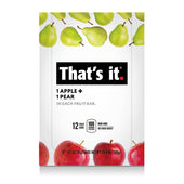 Thats It Gluten Free Apple Plus Pear Fruit Bar - Master Case, 1.2 Ounce -- 144 per case.