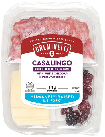 Cremenelli Fine Meats Uncured Italian Salami with Organic White and Black Pepper, 2 Ounce -- 12 per case.
