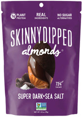 Skinny Dipped Almonds Super Dark Chocolate Plus Sea Salt Dipped Almonds, 3.5 Ounce -- 10 per case