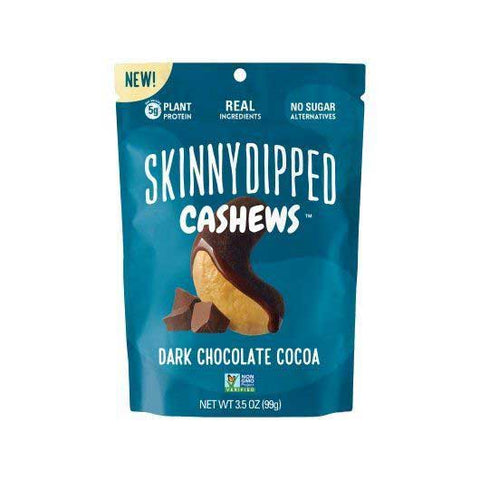 Skinny Dipped Almonds Dark Chocolate Cocoa Cashews, 3.5 Ounce -- 10 per case