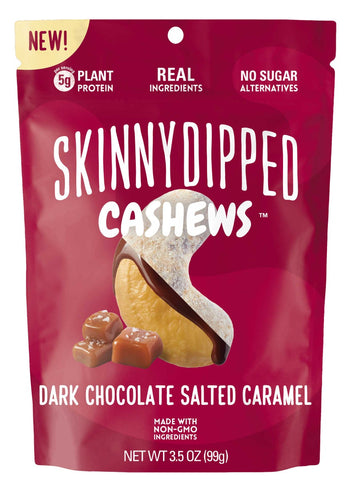 Skinny Dipped Dark Chocolate Salted Caramel Cashews, 3.5 Ounce -- 10 per case