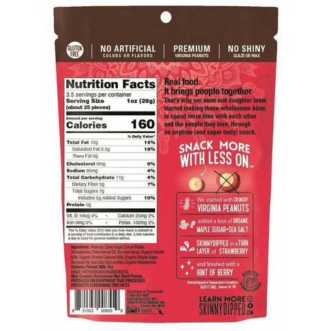 Skinny Dipped Peanut Butter and Jelly Peanuts, 3.5 Ounce -- 10 per case