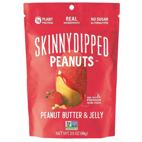 Skinny Dipped Peanut Butter and Jelly Peanuts, 3.5 Ounce -- 10 per case