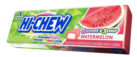 Hi Chew Sweet and Sour Watermelon Chewy Candy, 1.76 Ounce -- 180 per case