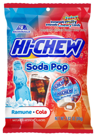 Hi Chew Soda Pop Chewy Candy, 2.82 Ounce Peg Bag -- 6 per case